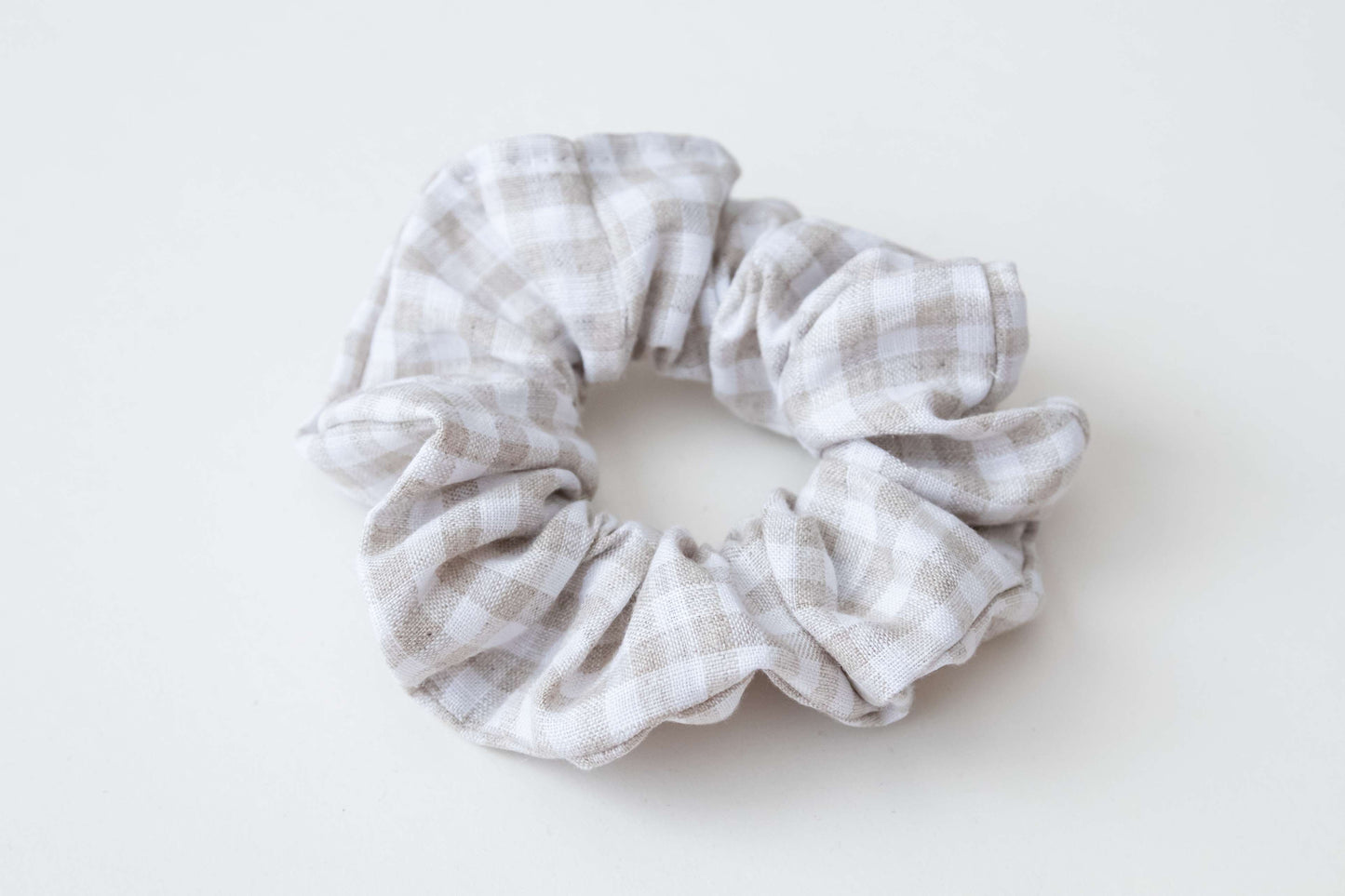 Neutral Gingham | Scrunchie