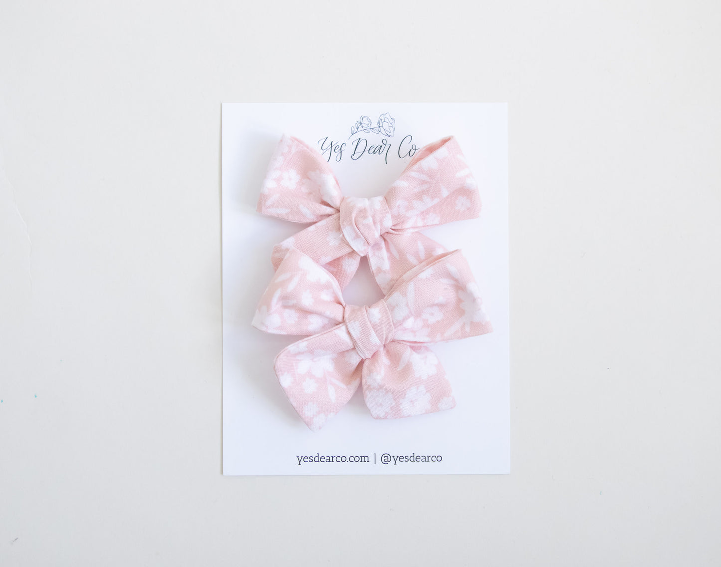 Crepe Floral | Pigtail Bows