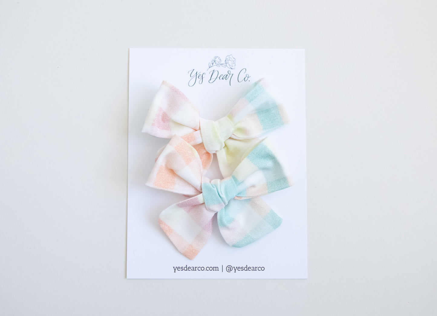 Pastel Plaid | Pigtail Bows