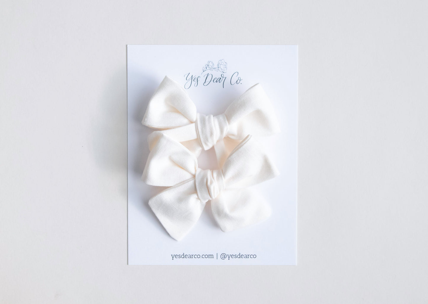 Ivory | Pigtail Bows