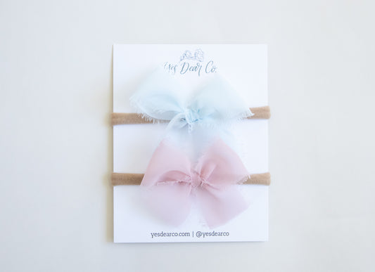 Ribbon Baby Bow Set