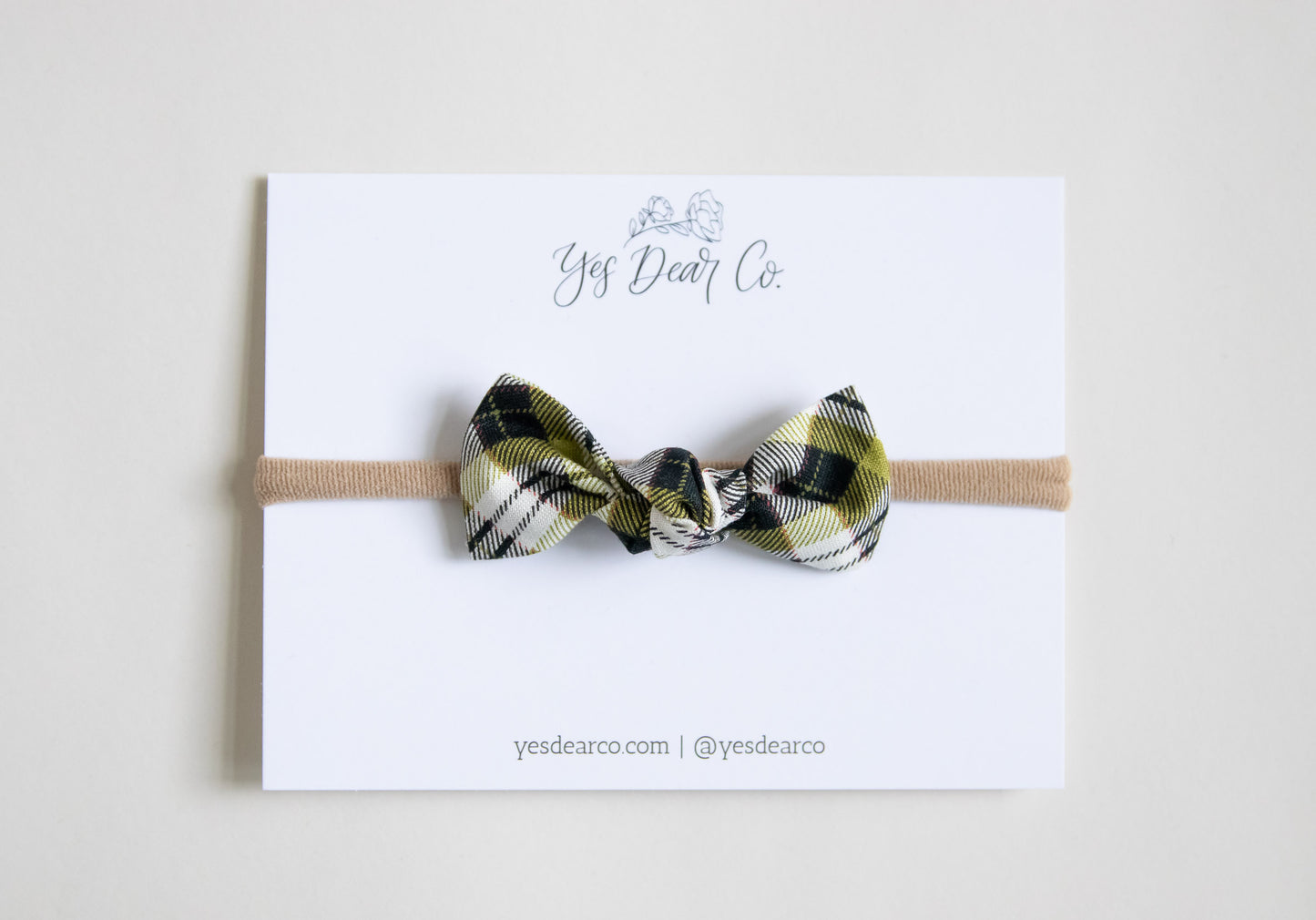 Green Plaid | Knot Bow