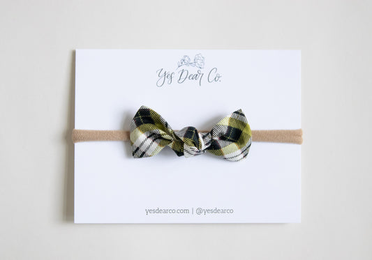 Green Plaid | Knot Bow