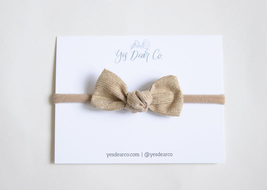 Gold Linen | Knot Bow