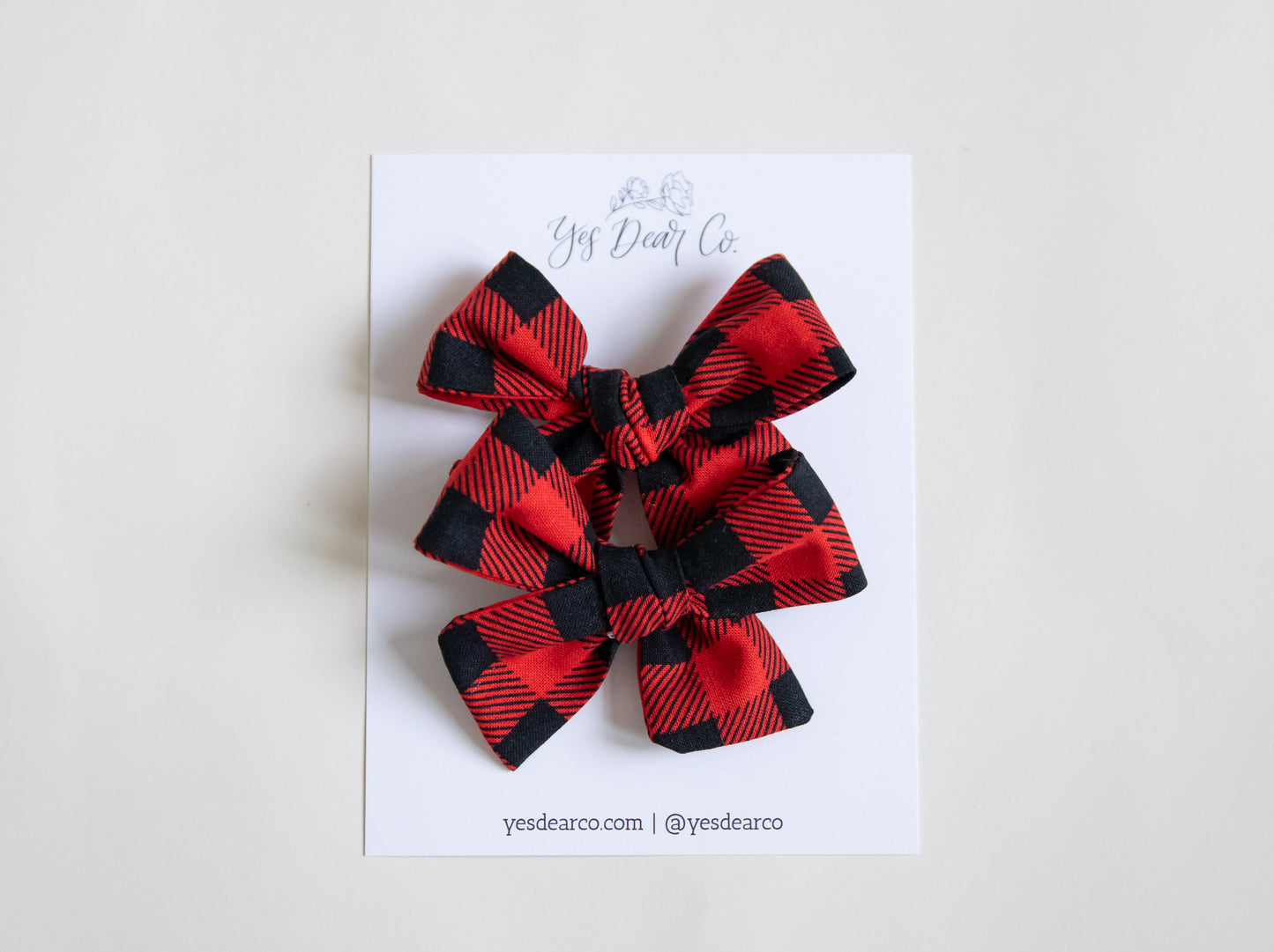 Buffalo Check | Pigtail Bows