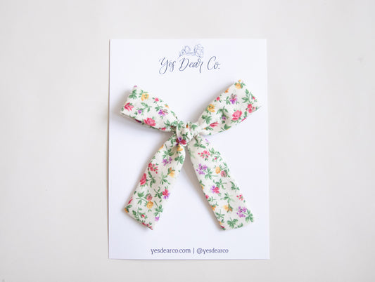 Garden Floral | Long Tail Bow