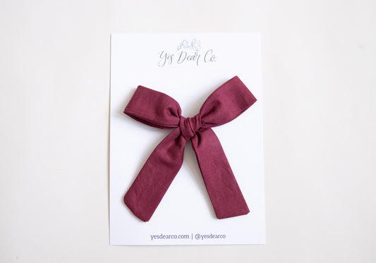 Burgundy | Long Tail Bow