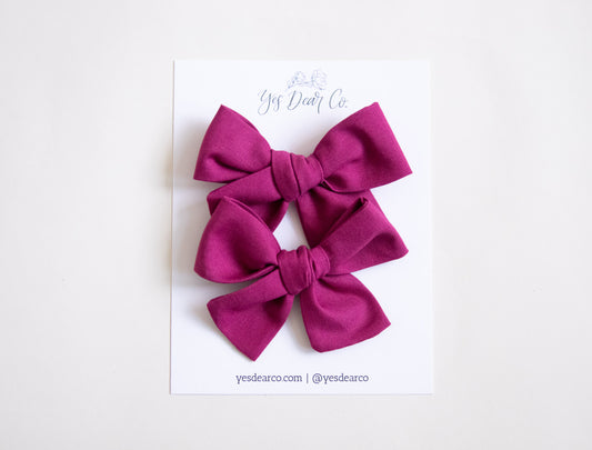 Berry | Pigtail Bows