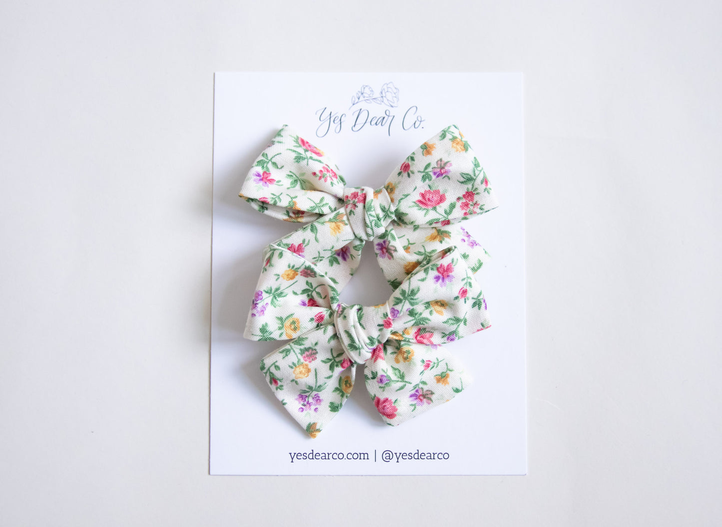 Garden Floral | Pigtail Bows