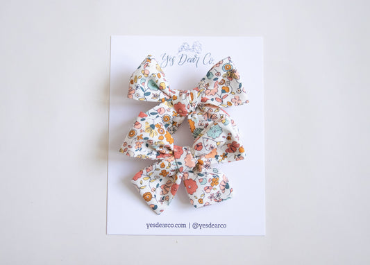 Fall Floral | Pigtail Bows