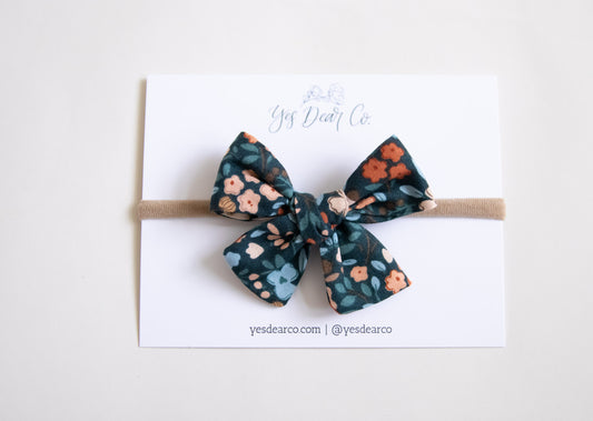 Navy Floral | Small Pinwheel