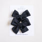 Black Eyelet | Pigtail Bows