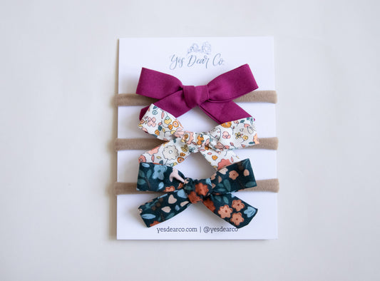 Fall Florals Midi Bow Set