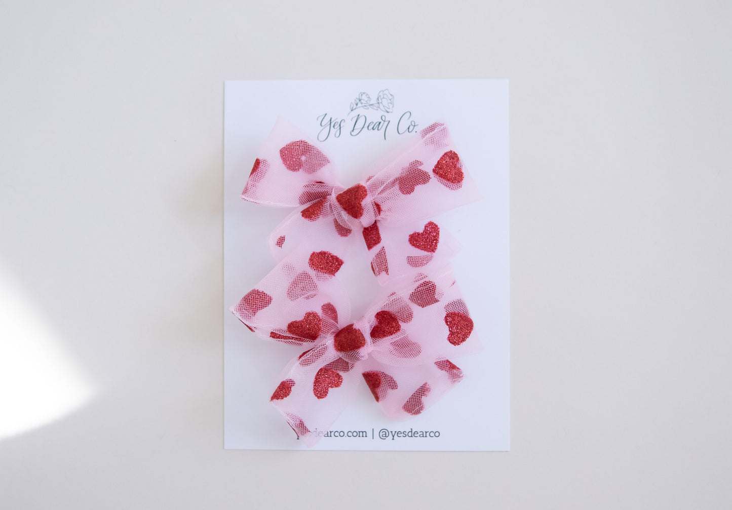 Sparkly Hearts | Pigtail Bows