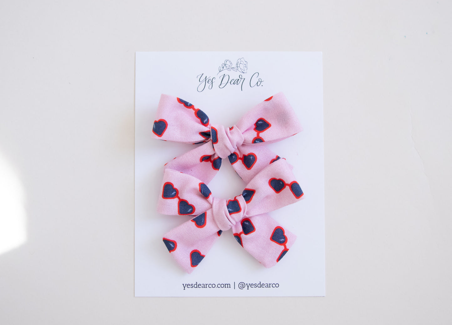 Valentine's Glasses | Pigtail Bows