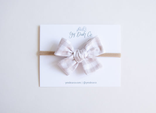 Neutral Gingham | Small Pinwheel