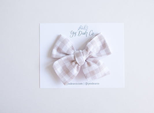 Neutral Gingham | Large Pinwheel