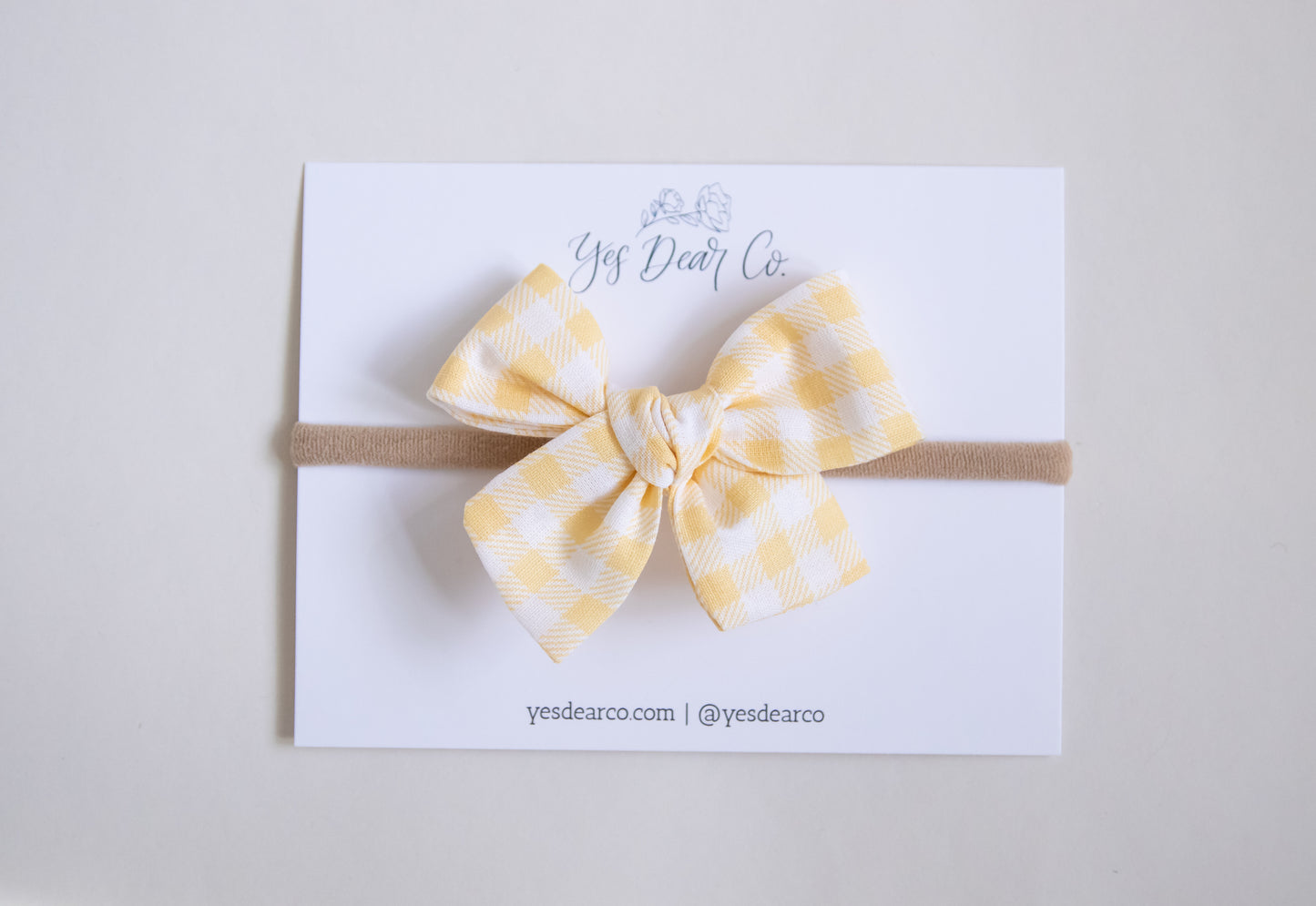Yellow Gingham | Small Pinwheel
