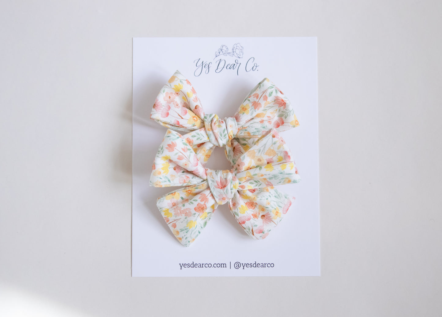 Yellow Blossom | Pigtail Bows