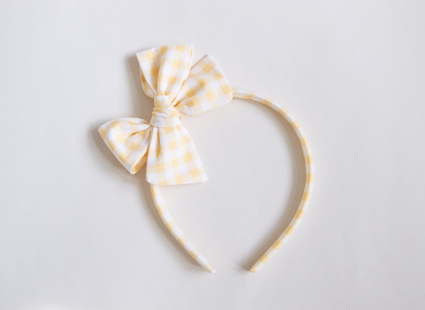 Yellow Gingham | Hard Headband