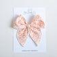 Peach Flowers Gingham | Whimsy