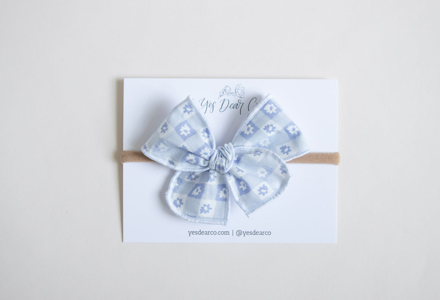 Blue Flower Gingham | Petite Whimsy