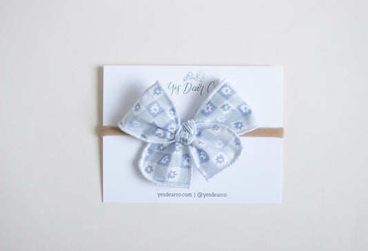 Blue Flower Gingham | Petite Whimsy