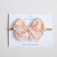 Peach Flowers Gingham | Petite Whimsy