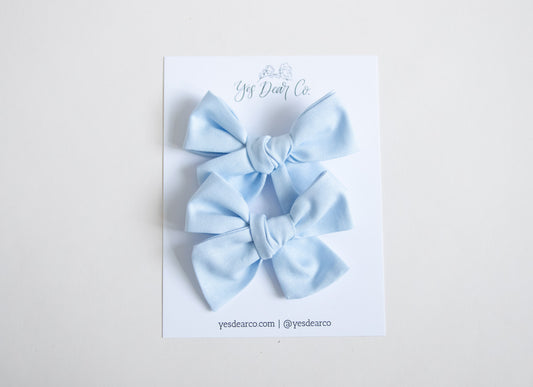 Baby Blue | Pigtail Bows