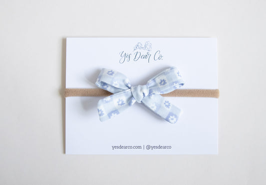 Blue Flowers Gingham | Midi School Girl