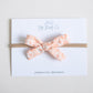 Peach Flowers Gingham | Midi School Girl