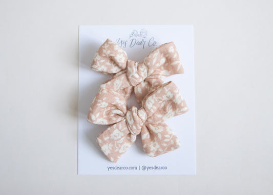 Soft Blooms | Pigtail Bows