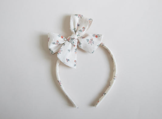 Vintage White Flowers | Hard Headband
