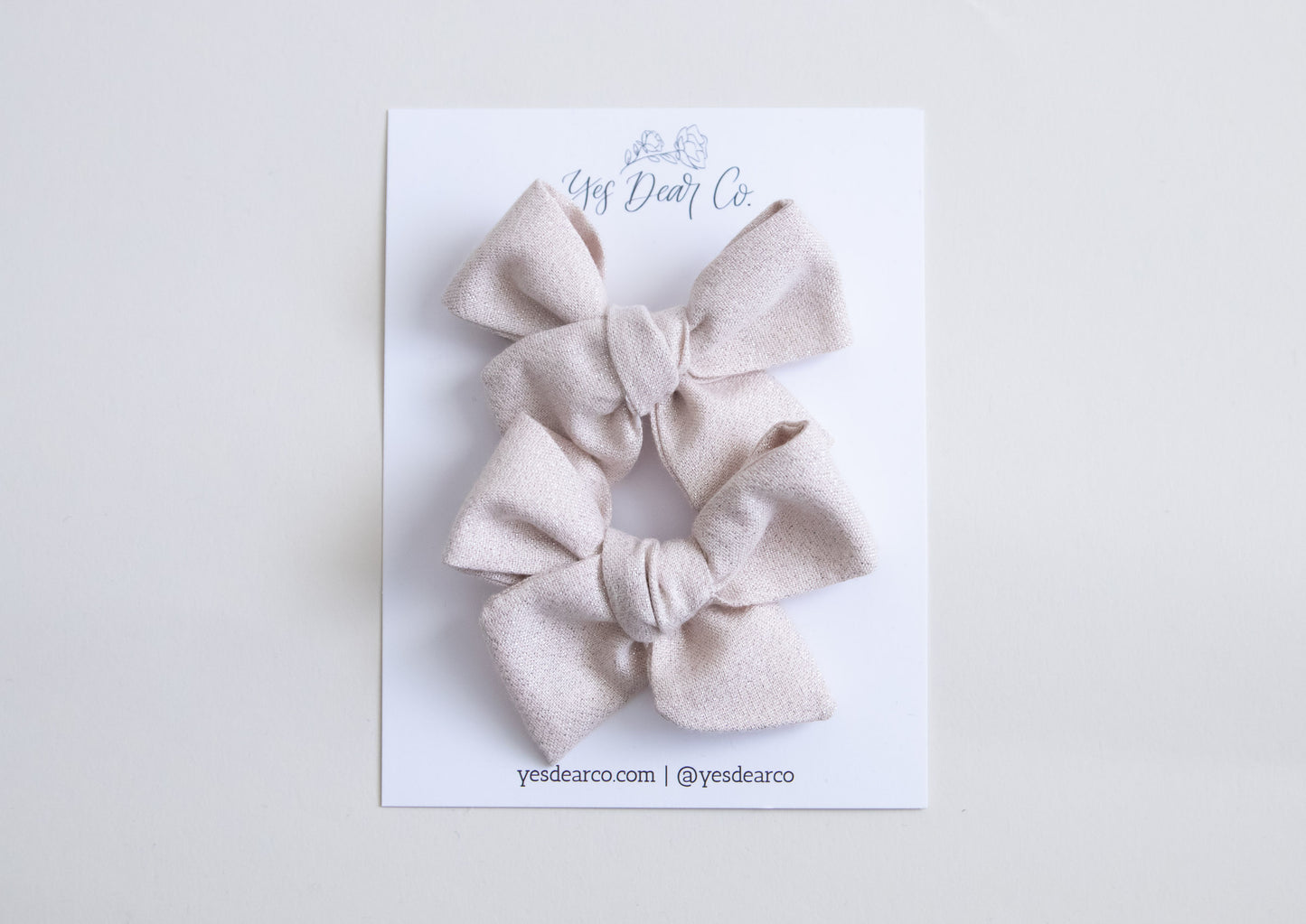 Blush Sparkle | Pigtail Bows