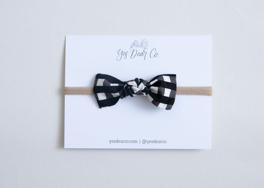 Black Check | Knot Bow