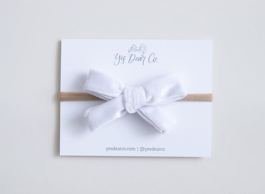 Bright White Velvet | School Girl