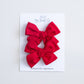 Red | Pigtail Bows