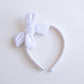 Bright White Velvet | Hard Headband