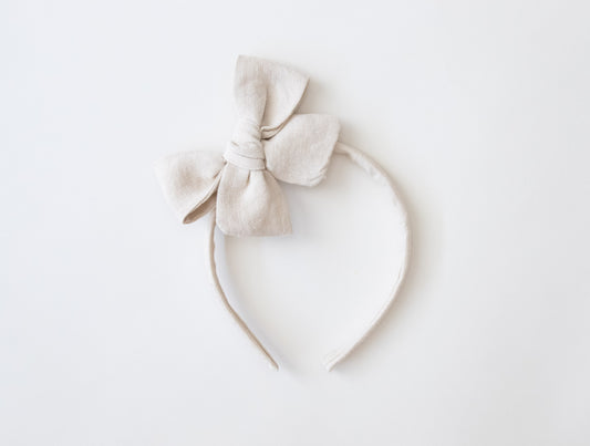 Oat Linen | Hard Headband