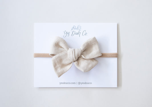 Oat Linen | Small Pinwheel