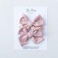 Dusty Rose | Pigtail Bows