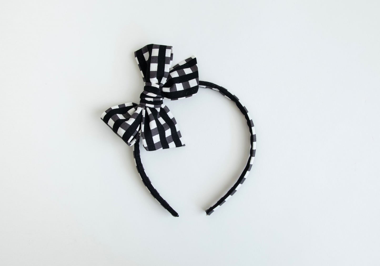 Black Check | Hard Headband