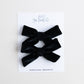 Black Velvet | Pigtail Bows