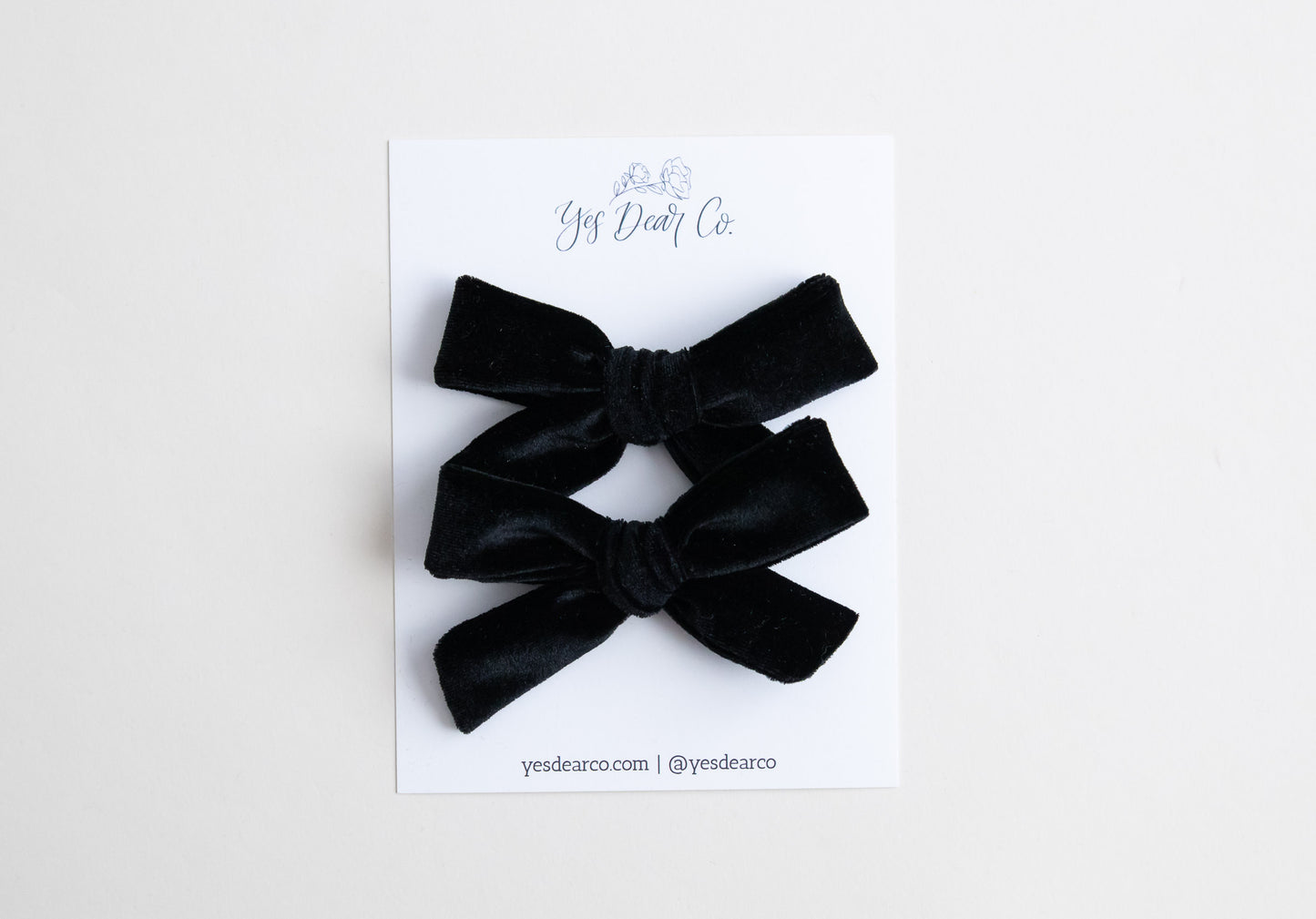 Black Velvet | Pigtail Bows