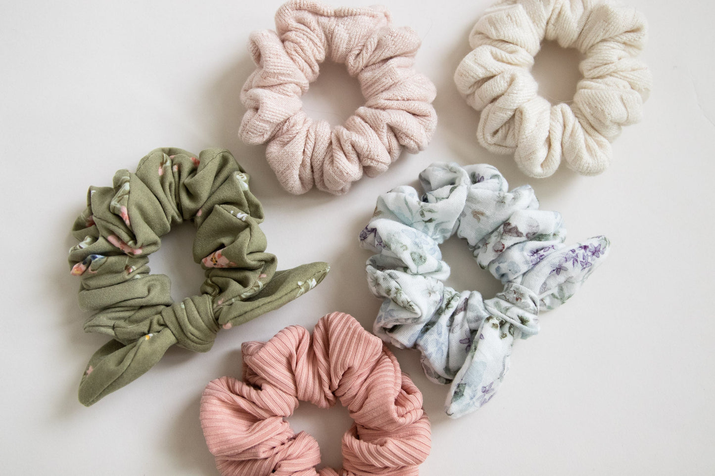 Olive Floral | Bow Scrunchie