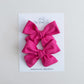 Hot Pink | Pigtail Bows
